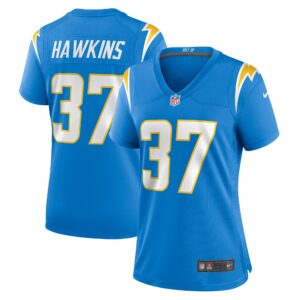 Women's Los Angeles Chargers Jaylinn Hawkins Nike Powder Blue Game Jersey