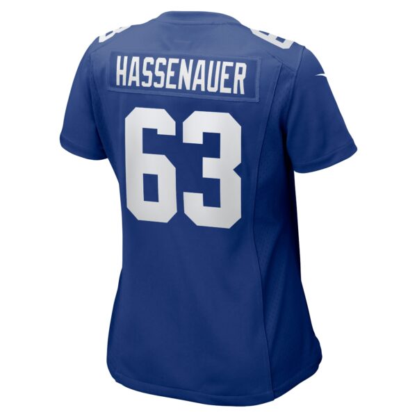 Women’s New York Giants JC Hassenauer Nike Royal Team Game Jersey