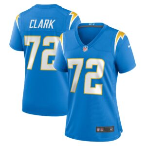 Women's Los Angeles Chargers Jerrod Clark Nike Powder Blue Team Game Jersey