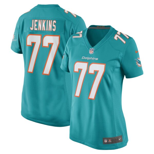 Women’s Miami Dolphins John Jenkins Nike Aqua Game Player Jersey