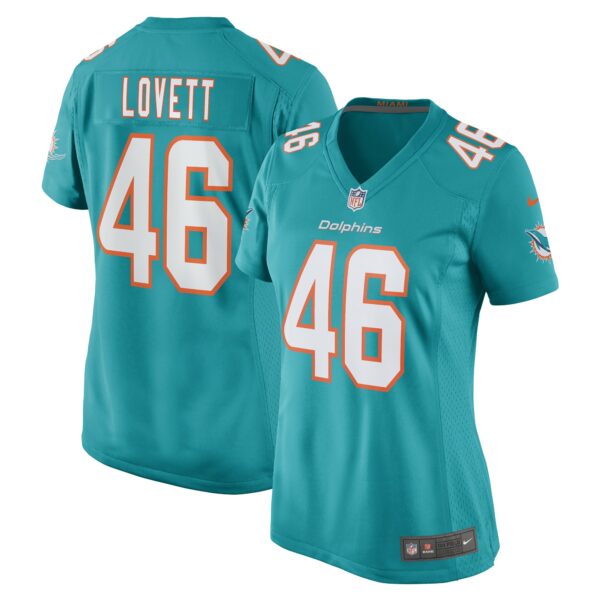 Women’s Miami Dolphins John Lovett Nike Aqua Game Player Jersey