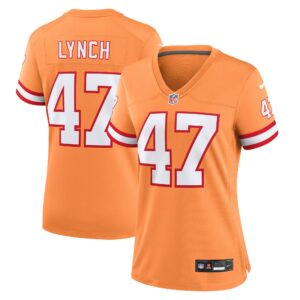 Women's Tampa Bay Buccaneers John Lynch Nike Orange Throwback Game Jersey