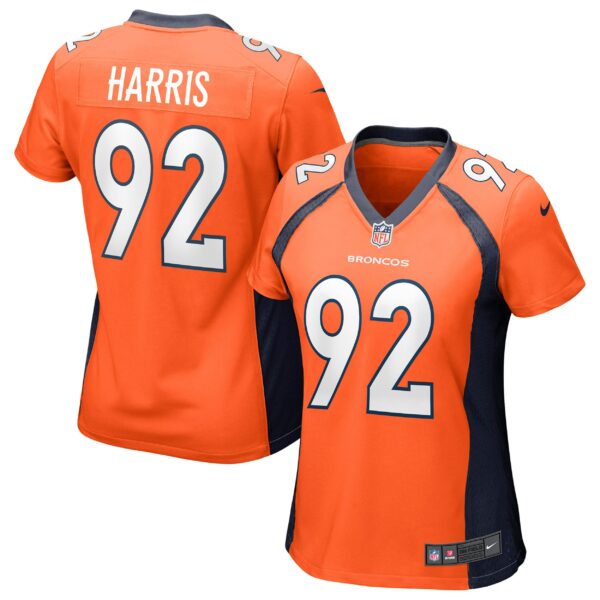 Women’s Denver Broncos Jonathan Harris Nike Orange Game Jersey