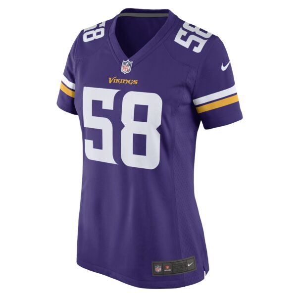 Women’s Minnesota Vikings Jordan Hicks Nike Purple Game Player Jersey