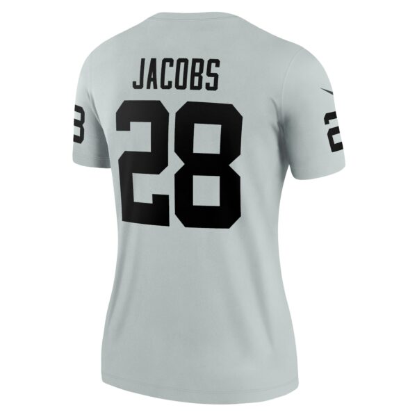 Women’s Las Vegas Raiders Josh Jacobs Nike Silver Inverted Legend Jersey