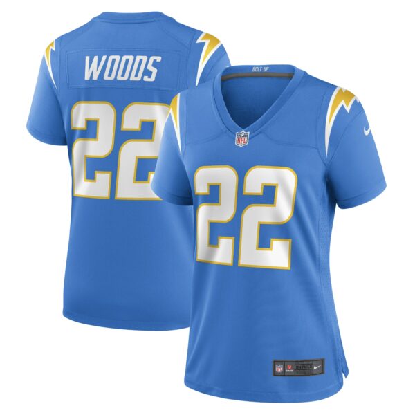 Women’s Los Angeles Chargers JT Woods Nike Powder Blue Game Player Jersey