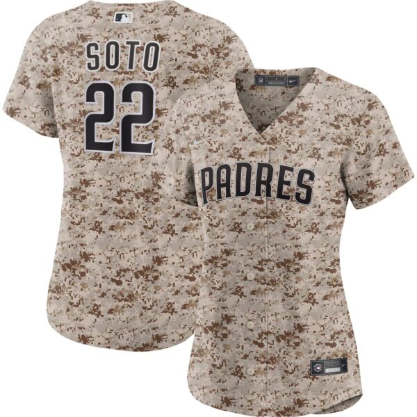 Women’s San Diego Padres Juan Soto Nike Camo USMC Alternate Replica Player Jersey