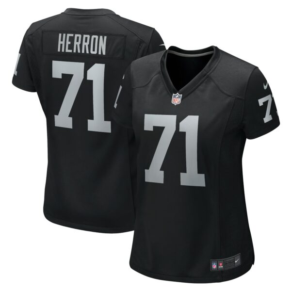 Women’s Las Vegas Raiders Justin Herron Nike Black Team Game Jersey