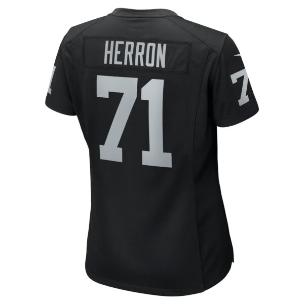 Women’s Las Vegas Raiders Justin Herron Nike Black Team Game Jersey