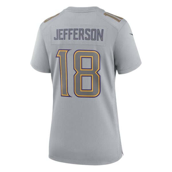 Women’s Minnesota Vikings Justin Jefferson Nike Gray Atmosphere Fashion Game Jersey