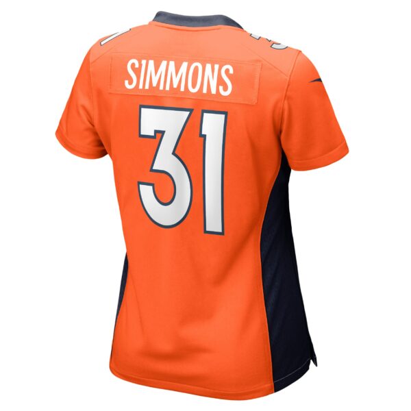 Women’s Denver Broncos Justin Simmons Nike Orange Game Jersey