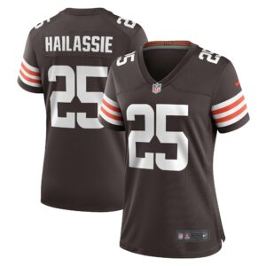 Women's Cleveland Browns Kahlef Hailassie Nike Brown Team Game Jersey