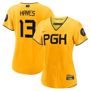 Women's Pittsburgh Pirates Ke'Bryan Hayes Nike Gold 2023 City Connect Replica Player Jersey