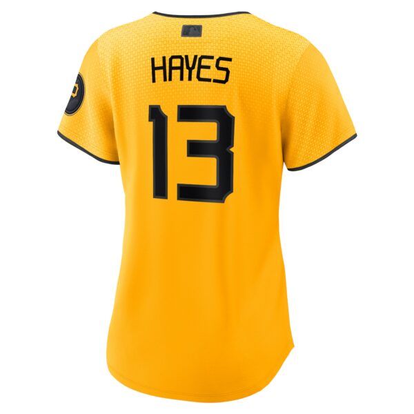 Women’s Pittsburgh Pirates Ke’Bryan Hayes Nike Gold 2023 City Connect Replica Player Jersey