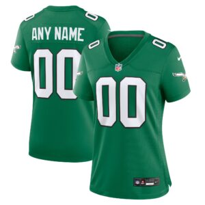 Women's Philadelphia Eagles Nike Kelly Green Alternate Custom Game Jersey