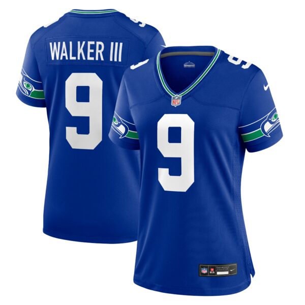 Women’s Seattle Seahawks Kenneth Walker III Nike Royal Player Jersey