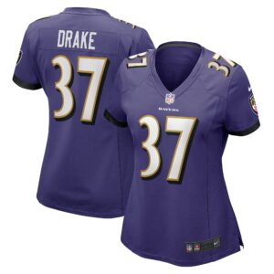 Women's Baltimore Ravens Kenyan Drake Nike Purple Game Jersey