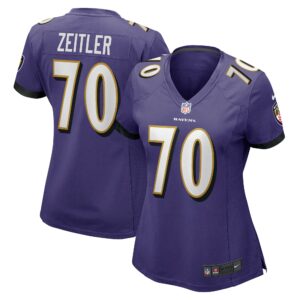 Women's Baltimore Ravens Kevin Zeitler Nike Purple Game Jersey