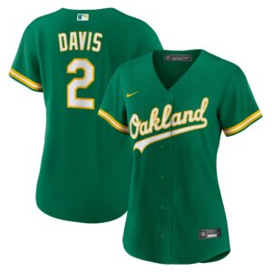 Women's Oakland Athletics Khris Davis Nike Green Alternate Replica Player Jersey