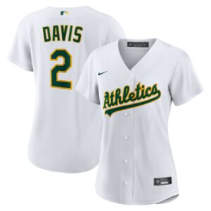 Women's Oakland Athletics Khris Davis Nike White Home Replica Player Jersey