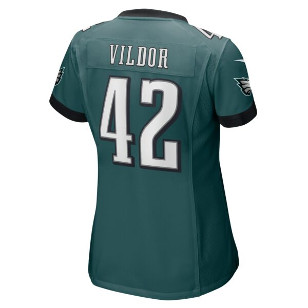 Women’s Philadelphia Eagles Kindle Vildor Nike Midnight Green Game Jersey