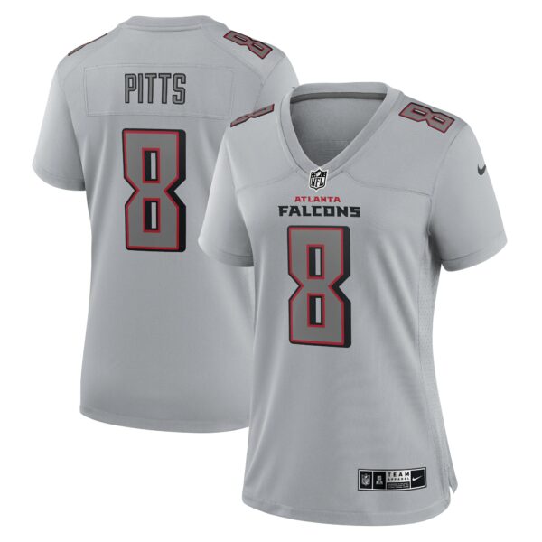 Women’s Atlanta Falcons Kyle Pitts Nike Gray Atmosphere Fashion Game Jersey