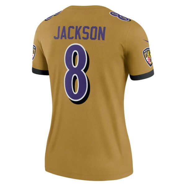 Women’s Baltimore Ravens Lamar Jackson Nike Gold Inverted Legend Jersey