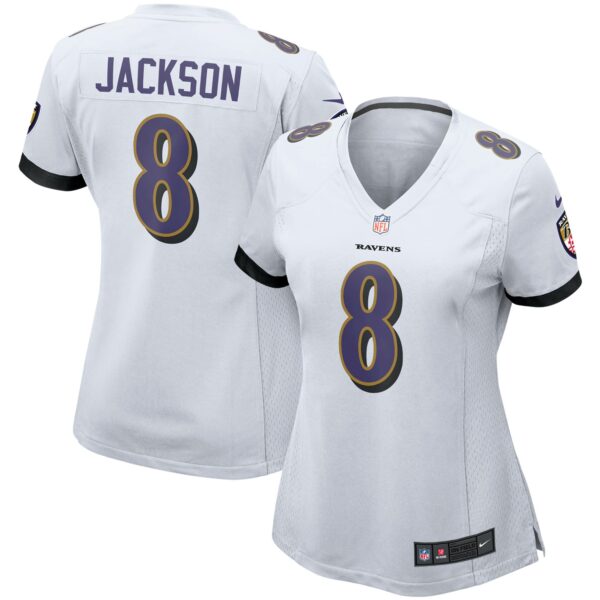 Women’s Baltimore Ravens Lamar Jackson Nike White Game Jersey