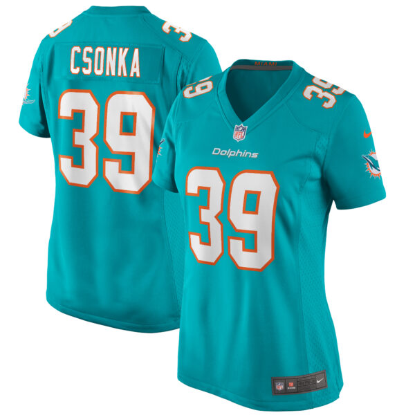 Women’s Miami Dolphins Larry Csonka Nike Aqua Game Retired Player Jersey