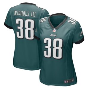 Women's Philadelphia Eagles Lew Nichols III Nike Midnight Green Game Jersey