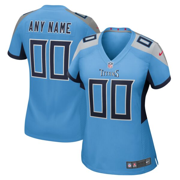 Women’s Nike Light Blue Tennessee Titans Alternate Custom Game Jersey