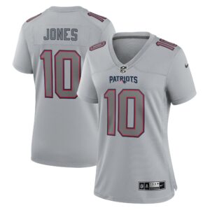 Women's New England Patriots Mac Jones Nike Gray Atmosphere Fashion Game Jersey