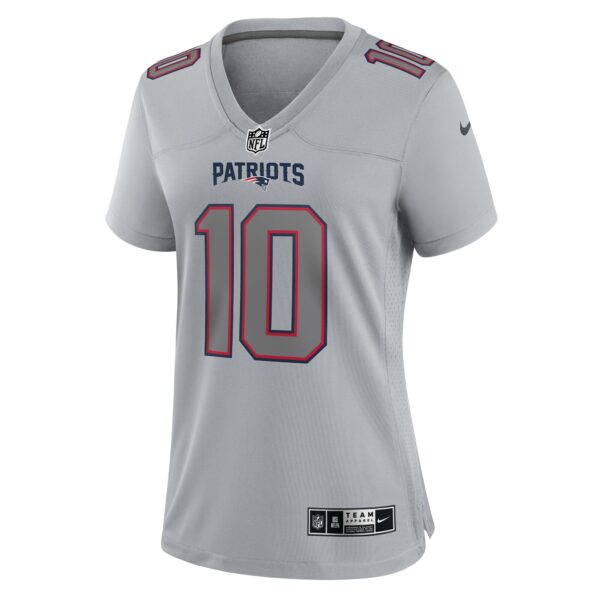 Women’s New England Patriots Mac Jones Nike Gray Atmosphere Fashion Game Jersey