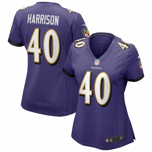 Women’s Baltimore Ravens Malik Harrison Nike Purple Game Jersey