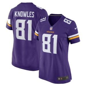 Women's Minnesota Vikings Malik Knowles Nike Purple Team Game Jersey