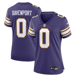 Women's Minnesota Vikings Marcus Davenport Nike Purple Classic Player Game Jersey