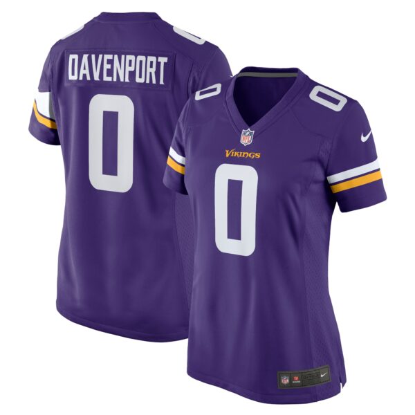 Women’s Minnesota Vikings Marcus Davenport Nike Purple Team Game Jersey