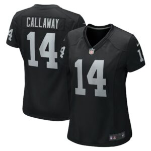 Women's Las Vegas Raiders Marquez Callaway Nike Black Team Game Jersey