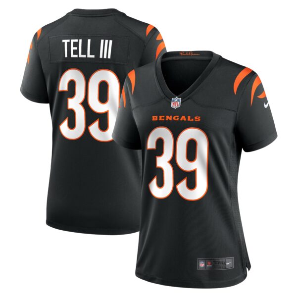 Women’s Cincinnati Bengals Marvell Tell III Nike Black Game Player Jersey