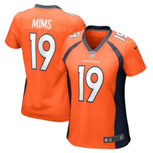 Women's Denver Broncos Marvin Mims Jr Nike Orange Team Game Jersey