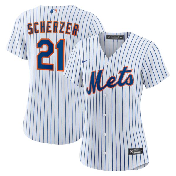 Women’s New York Mets Max Scherzer Nike White Home Replica Player Jersey