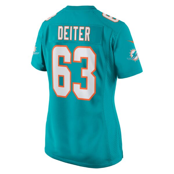 Women’s Miami Dolphins Michael Deiter Nike Aqua Game Jersey