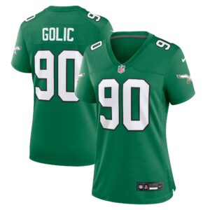 Women's Philadelphia Eagles Mike Golic Nike Kelly Green Alternate Game Jersey