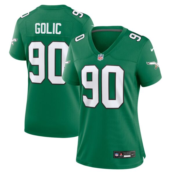 Women’s Philadelphia Eagles Mike Golic Nike Kelly Green Alternate Game Jersey