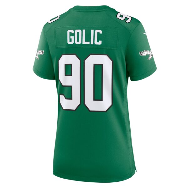 Women’s Philadelphia Eagles Mike Golic Nike Kelly Green Alternate Game Jersey