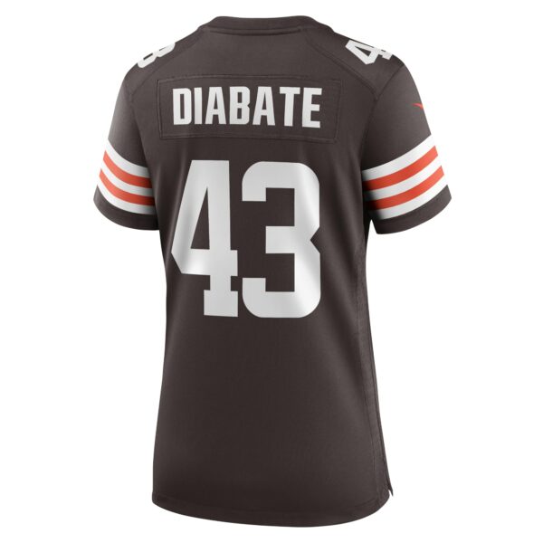 Women’s Cleveland Browns Mohamoud Diabate Nike Brown Team Game Jersey