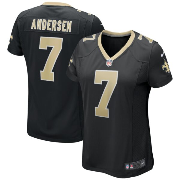 Women’s New Orleans Saints Morten Andersen Nike Black Game Retired Player Jersey