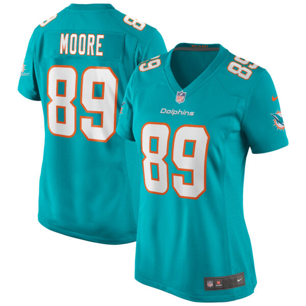 Women’s Miami Dolphins Nat Moore Nike Aqua Game Retired Player Jersey