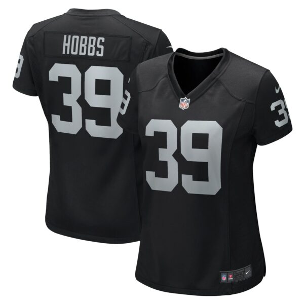 Women’s Las Vegas Raiders Nate Hobbs Nike Black Game Jersey