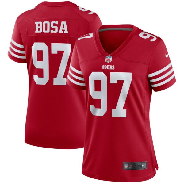 Women’s San Francisco 49ers Nick Bosa Nike Scarlet Player Jersey